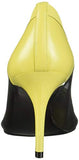 Calvin Klein Women's Gonzalez Pump, Lime/Black/White, 8 M US