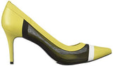 Calvin Klein Women's Gonzalez Pump, Lime/Black/White, 8 M US