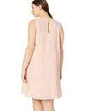 Calvin Klein Women's Size Sleeveless Round Neck Trapeze Dress, Blossom Eyelet, 14 Plus