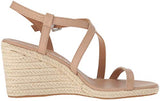 Calvin Klein Women's Bellemine Espadrille Wedge Sandal, Desert Sand, 7.5 Medium US