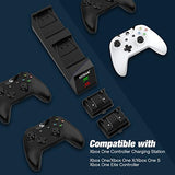 Controller Charger for Xbox One - Rechargeable Battery Pack for Xbox One/Xbox One X/Xbox One S/Xbox One Elite Controller, Charging Station for Xbox One with LED Indicator and 2Pcs 1200mAh Rechargeable