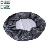 EIGIIS Universal Soft Spare Tire Cover Leather Waterproof Dust-Proof Thicken Wheel Protectors Covers for SUV (Shantou, (32"-33",17in))