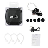 Bluetooth Earpiece, Kendir V4.2 Hands-Free Mini Ear-Hook Wireless Bluetooth Headset with Mic Noise Cancelling 6 Hours Playtime Carrying Case Sports Headset for iOS Android Cell Phones