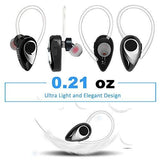 Bluetooth Earpiece, Kendir V4.2 Hands-Free Mini Ear-Hook Wireless Bluetooth Headset with Mic Noise Cancelling 6 Hours Playtime Carrying Case Sports Headset for iOS Android Cell Phones