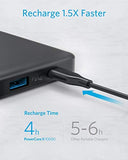 Anker PowerCore II Slim 10000 Ultra Slim Power Bank, Upgraded PowerIQ 2.0 (up to 18W Output), Fast Charge for iPhone, Samsung Galaxy and More (Black)