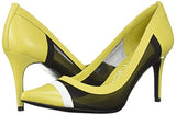 Calvin Klein Women's Gonzalez Pump, Lime/Black/White, 8 M US