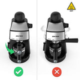 Espresso Machine 3.5 Bar 4 Cup Espresso Maker Cappuccino Machine with Steam Milk Frother and Carafe