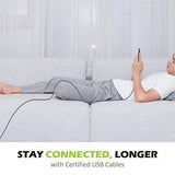 BrexLink Micro USB Cable Android, Micro USB to USB 2.0 Cable (2-Pack,6.6Ft) Nylon Braided Sync and Fast Charging Cable for Samsung, Kindle, Android Smartphones, Galaxy S7 Edge, Moto G5, PS4 (Grey)