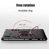 DuoLide for Huawei Mate 20 Lite Case, 2 in 1 Hybrid Heavy Duty Armor Shockproof Defender Kickstand Dual Layer Bumper Hard Back Case Cover Tempered Glass Screen Protector,Black