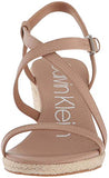 Calvin Klein Women's Bellemine Espadrille Wedge Sandal, Desert Sand, 7.5 Medium US