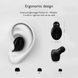 Bluetooth Earbud, licheers Single Mini Bluetooth Wireless Earphone in Ear Headphone Magnetic USB Charger Microphone Compatible iPhone Xs max, iPhonex,iPhone 8, Samsung s7 s8 More