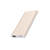 Luxtude 5000mAh Ultra Slim Portable Phone Charger for iPhone, Samsung Galaxy, LG and Android Phone. 2.4A Fast Charging Power Bank Portable Charger, Li-Polymer External Battery Pack for iPhone (Gold)