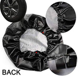 EIGIIS Universal Soft Spare Tire Cover Leather Waterproof Dust-Proof Thicken Wheel Protectors Covers for SUV (Shantou, (32"-33",17in))