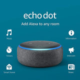 Echo Dot (3rd Gen) - Smart speaker with Alexa - Charcoal