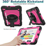 Samsung Galaxy Tab A 8.0'' 2019 Case with Screen Protector, SEYMAC stock Drop-Proof Case for SM-T290/T295/T297 – Rose/Black