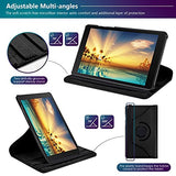 DETUOSI Rotating Case for Galaxy Tab A 8.0 inch Case 2019 (SM-T290), Multi-Angle Viewing 360° Degree Rotating Stand Cover Case for Samsung Galaxy Tab A 8.0 inch 2019 (SM-T290/T295/T297) Tablet, #Black
