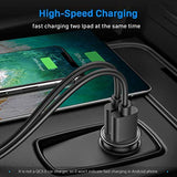 Car Charger, Ainope 4.8A Dual USB Cigarette Lighter Adapter, Aluminum Alloy Fast Car Charging Mini Flush Fit for iPhone Xs max/x/7/6s, iPad Air 2/Mini 3, Note 9/Note 8/Galaxy S9/S8 – Black