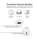 Earphones/Earbuds/Headphones, AiiLion Premium in-Ear Wired Earphones with Remote & Mic Compatible Apple iPhone 6s/plus/6/5s/se/5c/iPad/Samsung/MP3 MP4 MP5 (White)
