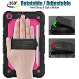 Samsung Galaxy Tab A 8.0'' 2019 Case with Screen Protector, SEYMAC stock Drop-Proof Case for SM-T290/T295/T297 – Rose/Black