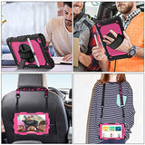 Samsung Galaxy Tab A 8.0'' 2019 Case with Screen Protector, SEYMAC stock Drop-Proof Case for SM-T290/T295/T297 – Rose/Black