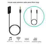Bluetooth Aux Adapter, U2 Mini Wireless Car Bluetooth Receiver USB to 3.5mm Jack Bluetooth to Aux Adapter Audio Music Receiver Handsfree Car kit with Built in Mic for Car Speaker Home Audio