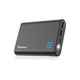 Jackery Portable Charger Giant+ 12000mAh Dual USB Output Battery Pack Travel Backup Power Bank with Emergency LED Flashlight for iPhone, Samsung and Other Smart Devices - Black