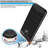 for Samsung Galaxy J3 2018, J3 V 3rd Gen, Express Prime 3, J3 Orbit,J3 Star, J3 Achieve, Amp Prime 3 Case, Dretal Carbon Fiber Brushed Texture Soft TPU Protective Cover (Black)