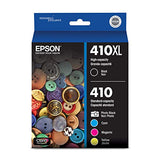 Epson 410XL Black & Standard Photo Black and C/M/Y Color Ink Cartridges, Combo 5 Pack (T410XL-BCS)