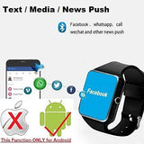 CNPGD Bluetooth Smart Watch(Partial Compatible for IOS IPHONE)+(Full Compatible for Android smartphone) Samsung, LG, Galaxy Note, Nexus, Sony+Unlocked Watch Cell Phone+Fitness Tracker Camera Pedometer for Kids, Men and Women(Black)