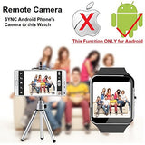 CNPGD Bluetooth Smart Watch(Partial Compatible for IOS IPHONE)+(Full Compatible for Android smartphone) Samsung, LG, Galaxy Note, Nexus, Sony+Unlocked Watch Cell Phone+Fitness Tracker Camera Pedometer for Kids, Men and Women(Black)