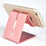 Cell Phone Stand Holder - ToBeoneer Aluminum Desktop Solid Portable Universal Desk Stand Compatible with All Mobile Smart Phone Huawei iPhone X 8 7 6 Plus 5 Ipad Mini Tablet Office Decor (Rose Gold)
