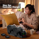 Controller Charger for Xbox One - Rechargeable Battery Pack for Xbox One/Xbox One X/Xbox One S/Xbox One Elite Controller, Charging Station for Xbox One with LED Indicator and 2Pcs 1200mAh Rechargeable