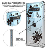 Cutebe Case for Galaxy S10 Plus,Shockproof Series Hard PC+ TPU Bumper Protective Case for Samsung Galaxy S10 Plus 6.4 Inch 2019 Release Crystal