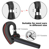 Bluetooth Headset Earpiece Headphones for Smart Cellphone-Blue