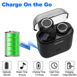 Bluetooth Headphones,Seacase 5.0 True Wireless Earbuds Deep Bass Stereo Sound Bluetooth Earphones Mini in-Ear Binaural Call Headsets with Built-in Mic and Charging Case for iPhone and Android Phones