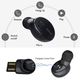 Bluetooth Earbud, licheers Single Mini Bluetooth Wireless Earphone in Ear Headphone Magnetic USB Charger Microphone Compatible iPhone Xs max, iPhonex,iPhone 8, Samsung s7 s8 More