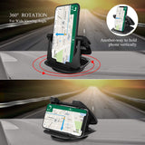 Cell Phone Holder for Car Dashboard, iVoler 360° Rotate Strong Sticky Gel Premium 3M Dashboard Car Mount Cradle Compatible iPhone Xs Max XR X 6S 7 8 Plus Samsung Galaxy Note 9 S8/S9 Pixel Vehicle GPS