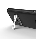 Encased Moto G6 Case with Belt Clip Holster - Rubberized Slim Combo Cover with Reinforced Metal Kickstand - Slimline Series (for Motorola MotoG6 Phone) (Smooth Black)