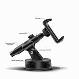 Car Phone Mount, Parmeic Universal Cell Phone Holder Dashboard Windshield Mount Compatible with iPhone XR Xs Max Xs X 8 7 6 Plus Galaxy S10 S10+ S10e S9 S8 S7 Plus LG Google