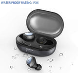 Bluetooth 5.0 Deep Bass True Wireless Earbuds, Tranya T3 Sports Wireless Headphones, 6-8 Hours Continuous Play Time, 60 Hours Total Playtime, IPX5 Sweat Proof Earphones, Gift Box