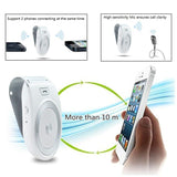 Bluetooth Car Speaker, Aigital Wireless in-Car Speakerphone on Sun Visor, Clear Sound for Handsfree Calling Music, AUTO Power ON Function and Supports Siri - White
