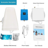 Cell Phone Signal Booster for Verizon AT&T T-Mobile 4G LTE - Dual 700MHz Band 12/13/17 Cellular Repeater Amplifier Kit Boosts Voice & Data Signal for Home and Office Up to 4,000Sq Ft Area