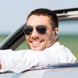 Bluetooth Headset, Hands Free Wireless Earpiece V5.0 with Microphone and Mute Key for Business/Office/Driving Calling, Support Siri/Google/Cortana Voice Assistant (Black 1)