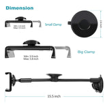 Car Phone Mount, Newward 2 Clamps Long Arm Universal Windshield Dashboard Cell Phone Holder for iPhone X 8 7 Plus 6 6s Plus 5s SE,Samsung Galaxy S9 S8 S7 S6 S5 Note,Google,LG and Other Smartphones