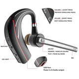 Bluetooth Headset, Hands Free Wireless Earpiece V5.0 with Microphone and Mute Key for Business/Office/Driving Calling, Support Siri/Google/Cortana Voice Assistant (Black 1)