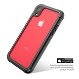 Clear Designed for iPhone XR Case,EONFINE Full-Body Heavy Duty Protection with Built-in Screen Protector Rugged Armor Cover Clear Shockproof Case for iPhone XR Case 6.1 Inch 2018 (Black)