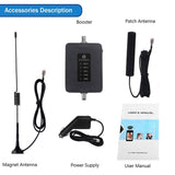 Cell Phone Signal Booster for Car, Truck and RV - Multiple Band Cellular Repeater Kit for All Carriers 2G 3G 4G LTE Boost Voice & Data Signal for Verizon AT&T T-Mobile (Band 2/4/5/12/13/17)