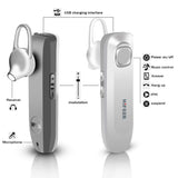 Bluetooth Headset V4.1 Bluetooth Earpiece with Noise Cancelling Mic, Waterproof IPX5 (Sliver)
