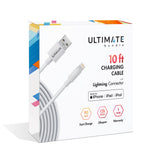 The Ultimate Bundle (10ft) Apple MFi Certified Lightning Cable, Durable iPhone Charger for XS/XS Max/XR/X/8/8 Plus/7/6/ & iPad (White)