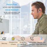 Bluetooth Headset, Hands Free Wireless Earpiece V5.0 with Microphone and Mute Key for Business/Office/Driving Calling, Support Siri/Google/Cortana Voice Assistant (Black 1)